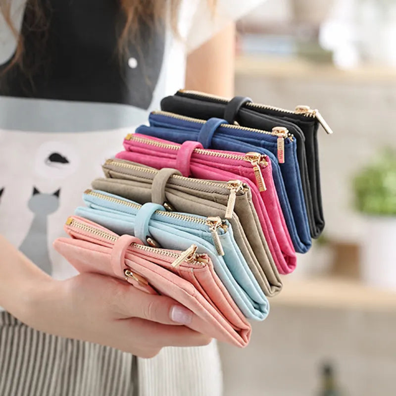 Matte Women's Wallet – Elegant & Compact Vintage Clutch-Black-State of Style