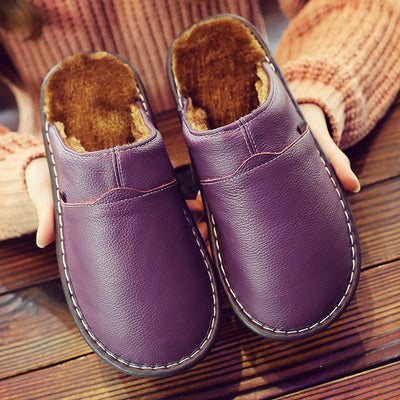 Matthias Leather Waterproof Men's Slippers-Brown-6-State of Style