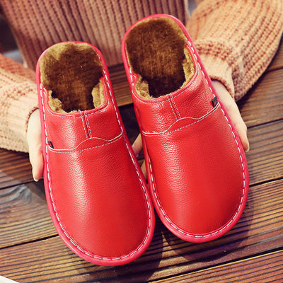 Matthias Leather Waterproof Men's Slippers-Red-6-State of Style