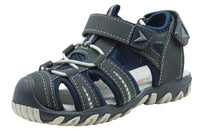 Max - Orthopedische Sportieve Waterbestendige Sandalen-Donkerblauw Grijs-25-State of Style