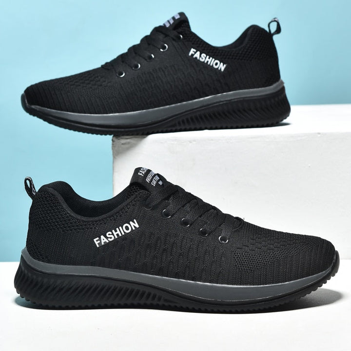 MaxSneakers | Women's Supportive Orthopaedic Sneakers-Black and Grey-5.0-State of Style
