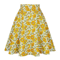 Megan Traditional Skirt – Vintage Floral A-Line Cotton Midi-S-State of Style