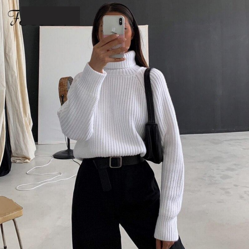 Megan's Sweater | Women's Classic Turtleneck Knit Sweater-Khaki-State of Style