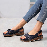 MelanySandals | Women's Supportive Orthopedic Sandals-Black-4.5-State of Style