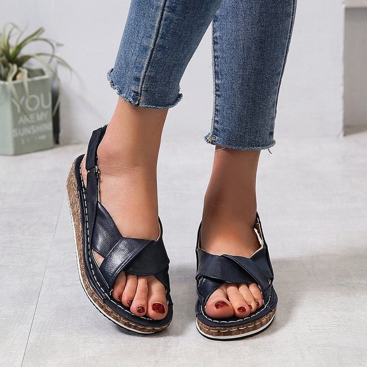 MelanySandals | Women's Supportive Orthopedic Sandals-Blue-4.5-State of Style