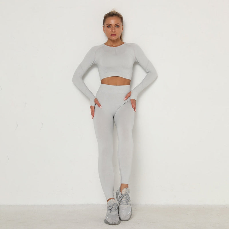MelissasSet | Women's Premium Yoga Kit-Light Grey-XS-State of Style