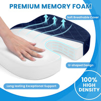 Memory Foam Seat Cushion for Chair - Car and Office Chair Comfort-L-Black-State of Style
