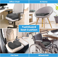 Memory Foam Seat Cushion for Chair - Car and Office Chair Comfort-L-Black-State of Style
