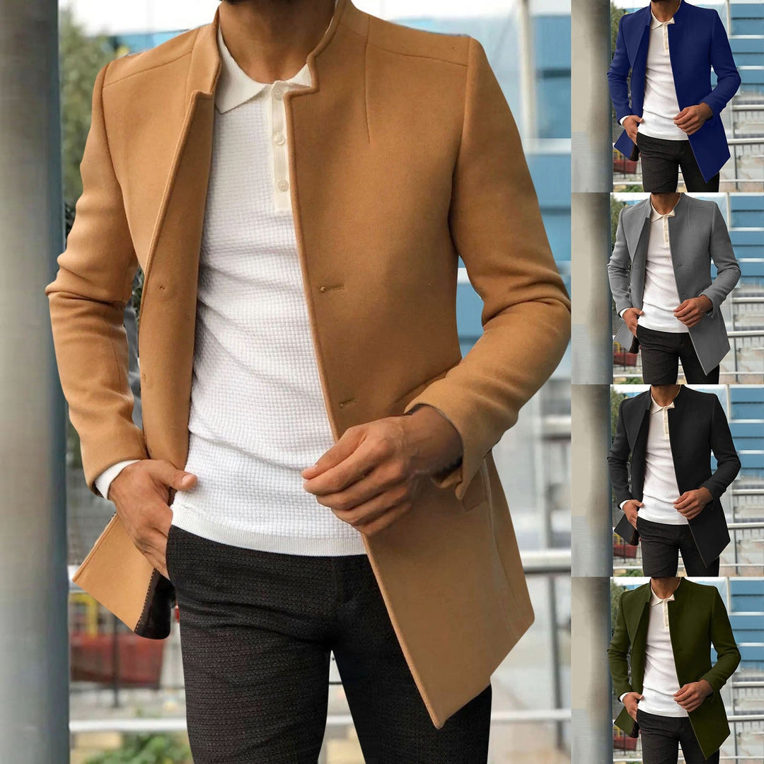 Men's Autumn/Winter Tweed Coat – Lazaro-Blue-S-State of Style