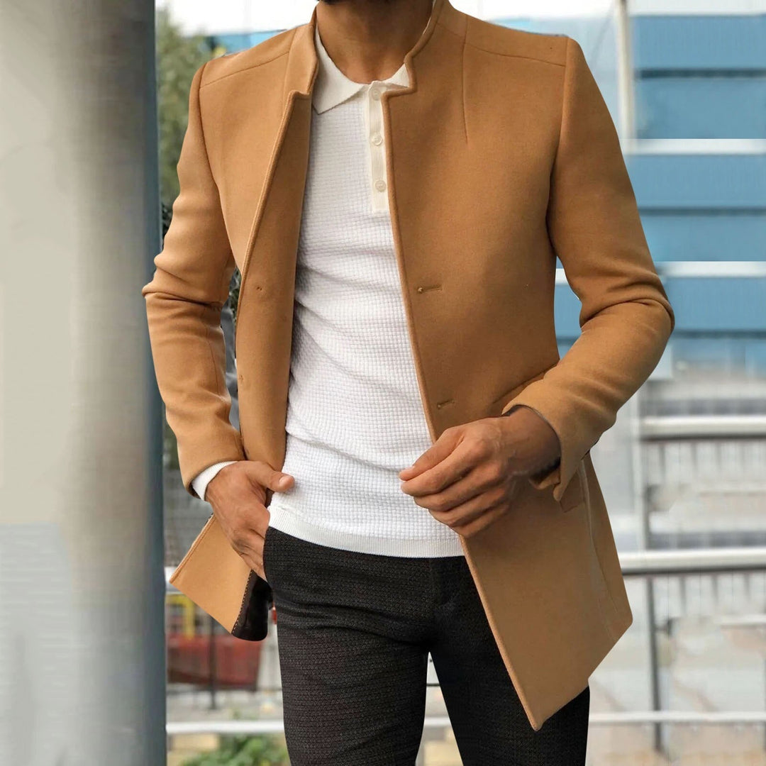 Men's Autumn/Winter Tweed Coat – Lazaro-Brown-S-State of Style