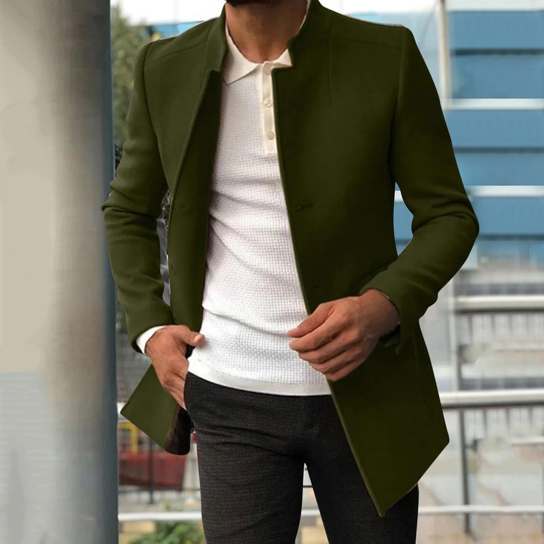 Men's Autumn/Winter Tweed Coat – Lazaro-Dark green-S-State of Style