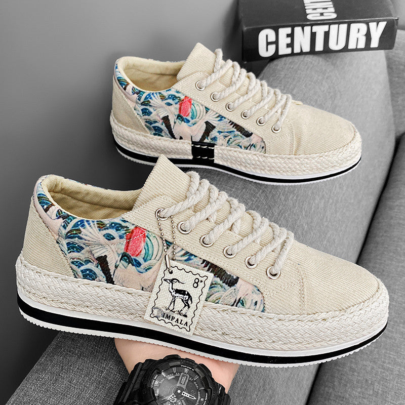 Men's Aztec Sneakers – Mateo-Beige-6-State of Style