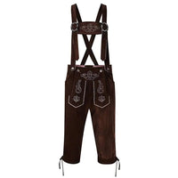 Men’s Bavarian Leather Pants Warren – Premium Oktoberfest Attire-Brown-S-State of Style