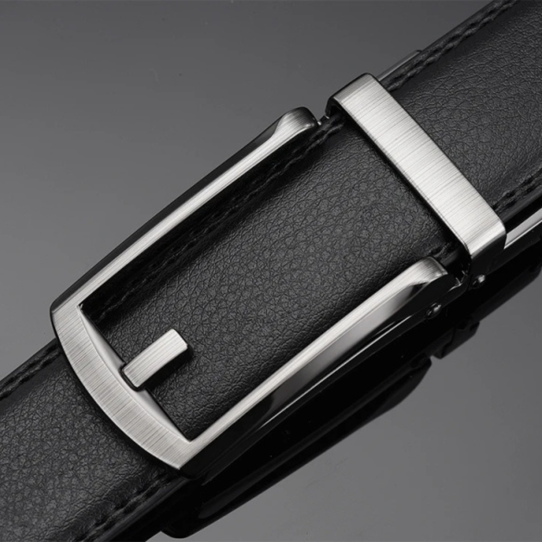 Men's Belt with Automatic Buckle - SnapFit Belt-Black-State of Style