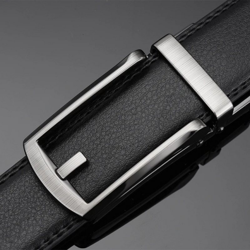 Men's Belt with Automatic Buckle - SnapFit Belt-Black-State of Style