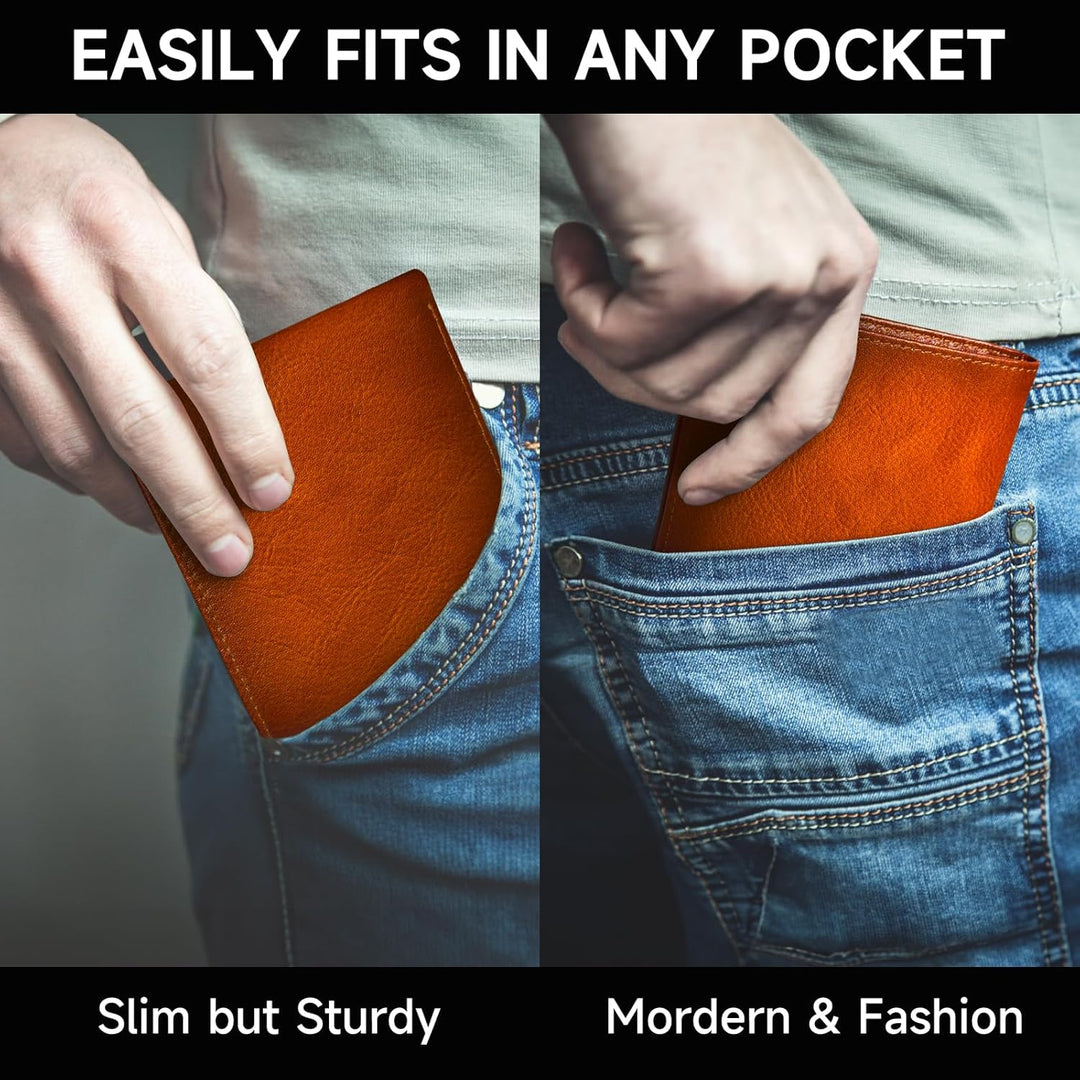Men's Bifold Wallet made of Top Grain Leather - EliteFold-Brown-State of Style