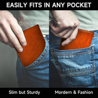 Men's Bifold Wallet made of Top Grain Leather - EliteFold-Brown-State of Style