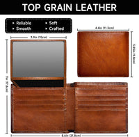Men's Bifold Wallet made of Top Grain Leather - EliteFold-Brown-State of Style