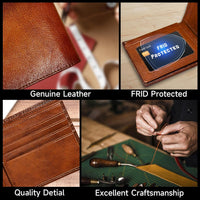Men's Bifold Wallet made of Top Grain Leather - EliteFold-Brown-State of Style
