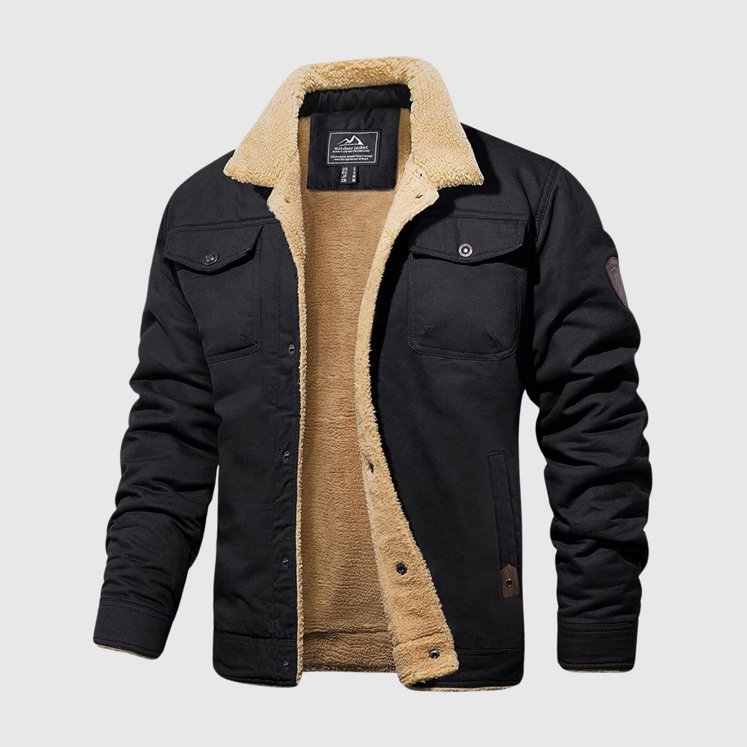 Men's Bomber Jacket - Logan-Black-S-State of Style