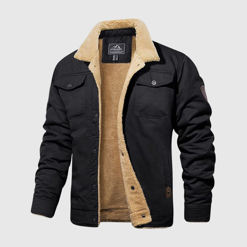 Men's Bomber Jacket - Logan-Black-S-State of Style