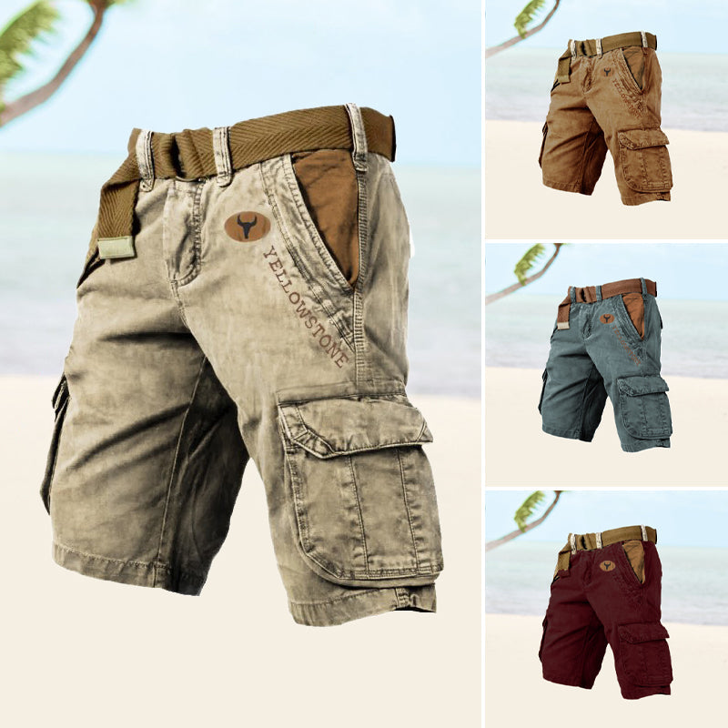 Men's Cargo Shorts - TrekFlex-Black-S-State of Style