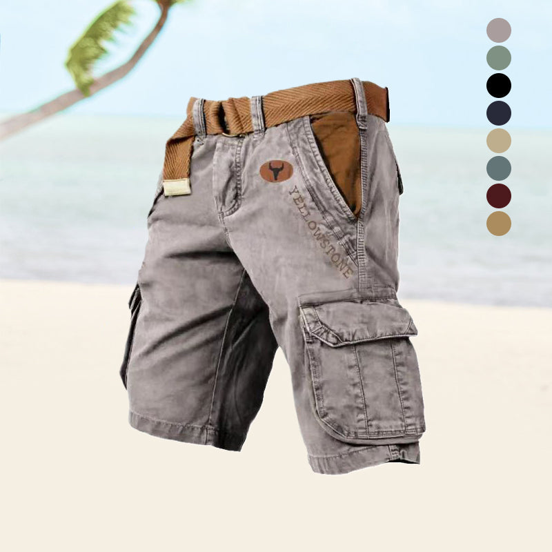 Men's Cargo Shorts - TrekFlex-Black-S-State of Style