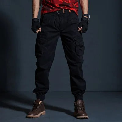 Men's Cargo Trousers - Max-Black-S-State of Style