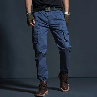 Men's Cargo Trousers - Max-Blue-S-State of Style