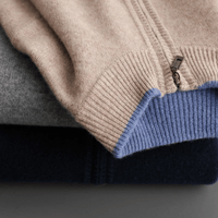 Men's Cashmere Zip Jacket – Laurent-Khaki-S-State of Style