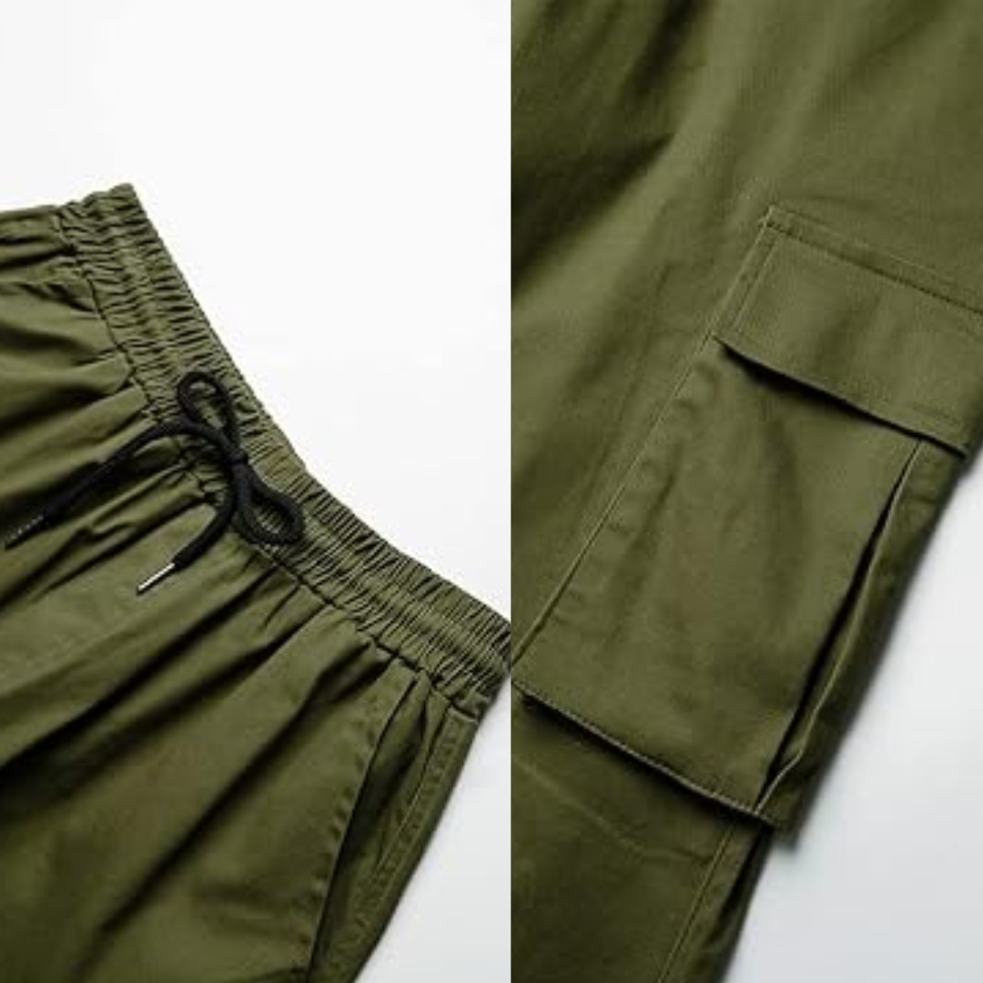 Men's Casual Cargo Joggers - Vincent-Beige Grey-S-State of Style
