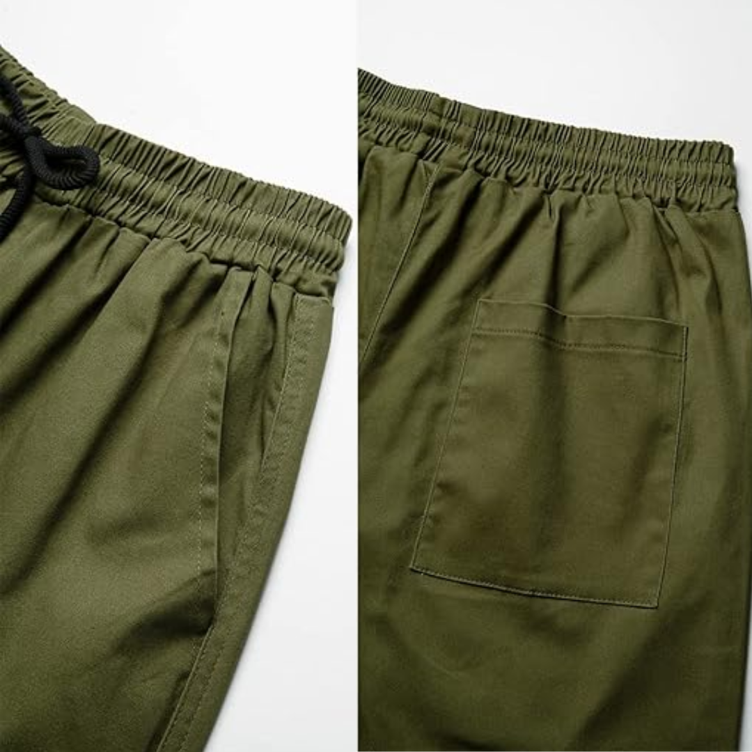 Men's Casual Cargo Joggers - Vincent-Beige Grey-S-State of Style