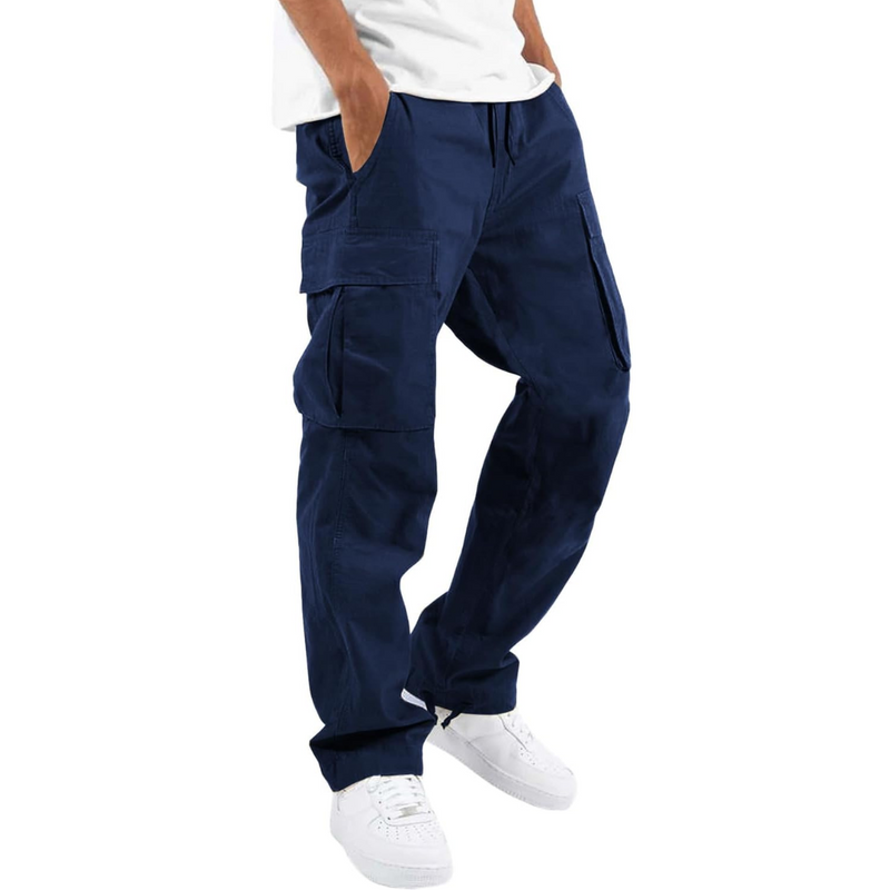 Men's Casual Cargo Joggers - Vincent-Marine blue-S-State of Style