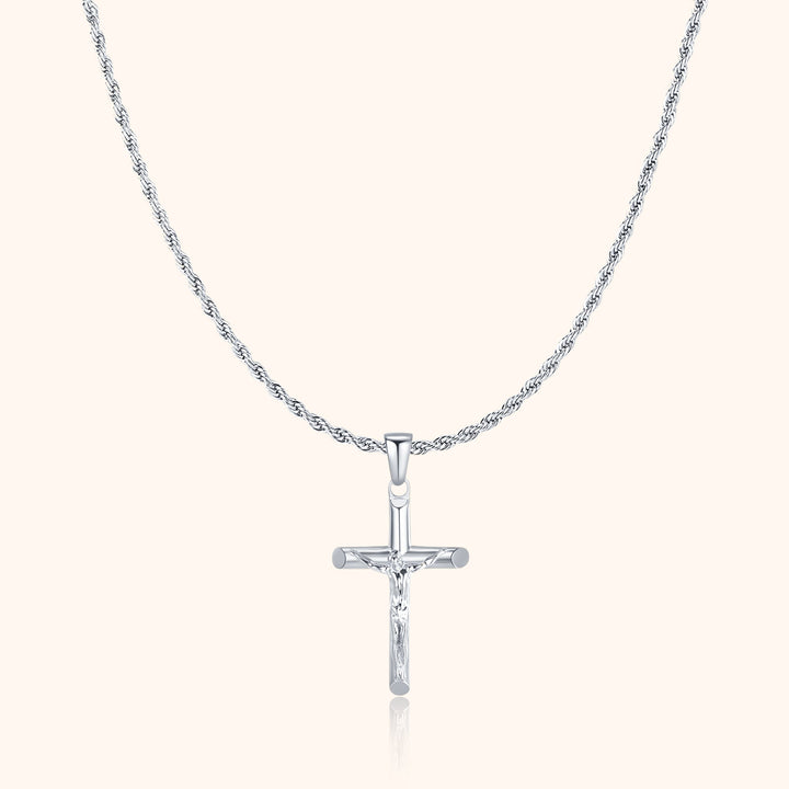 Men's chain with cross - Salvator-Silver-State of Style