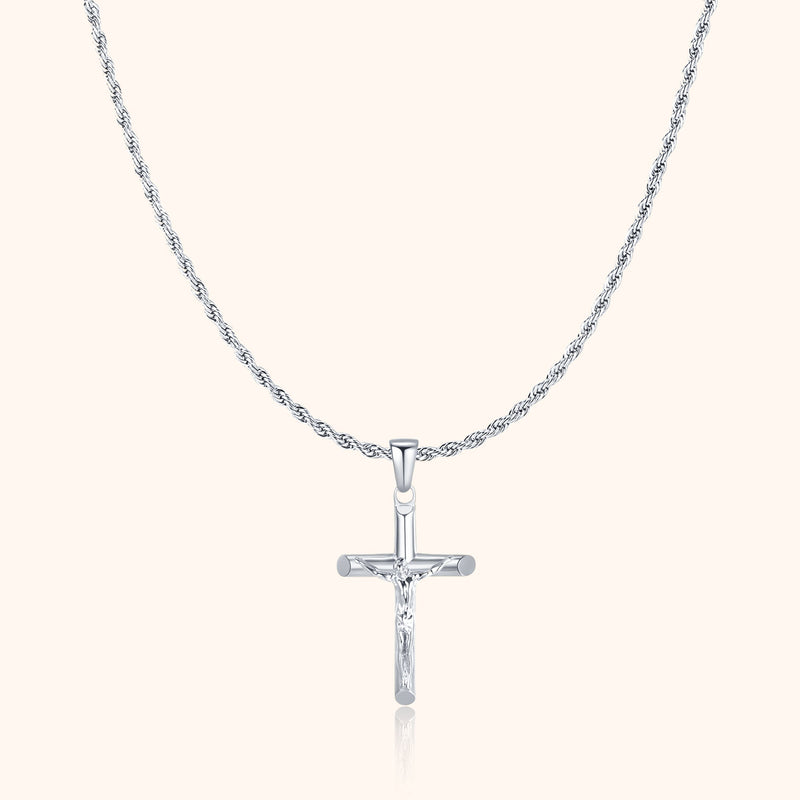 Men's chain with cross - Salvator-Silver-State of Style