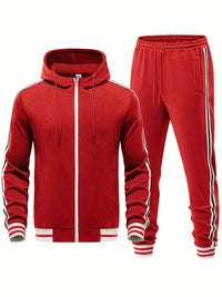 Men's Comfortable Tracksuit - Damon-Red-S-State of Style