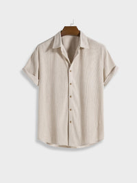 Men's Corduroy Summer Trousers with Button Closure – Sven-Beige-S-State of Style