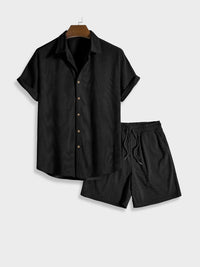 Men's Corduroy Summer Trousers with Button Closure – Sven-Black-S-State of Style