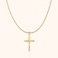 Men’s Cross Necklace - Salvator-Gold-State of Style