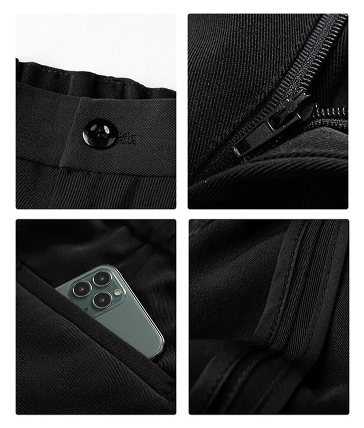 Men's Draping Formal Trousers - Bruno-Black-S-State of Style