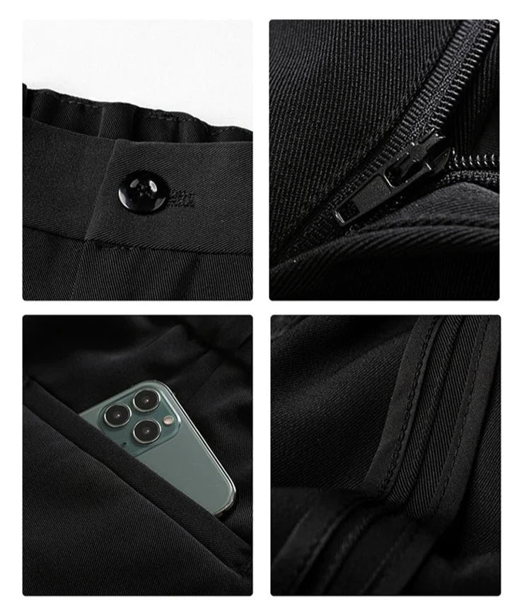 Men's Draping Formal Trousers - Bruno-Black-S-State of Style