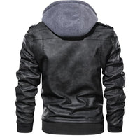 Men's Faux Leather Biker Jacket – Dane-Brown-S-State of Style