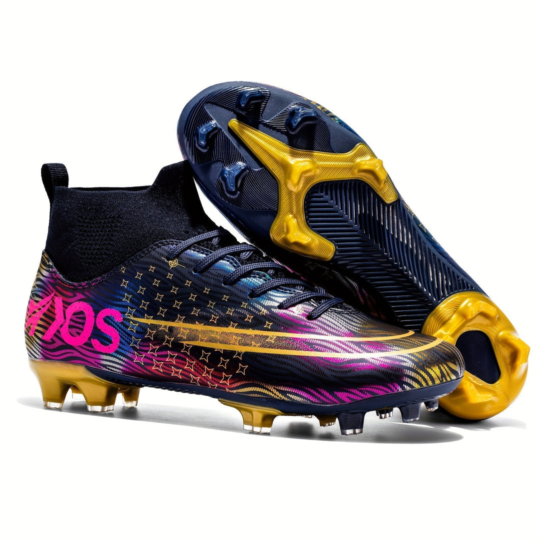 Men's Football Boots with Grip & High Ankle Design – Dario-Graphite-7-State of Style
