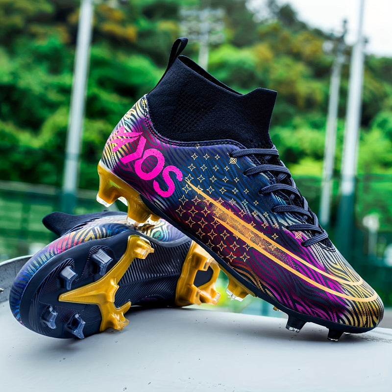 Men's Football Boots with Grip & High Ankle Design – Dario-White-7-State of Style