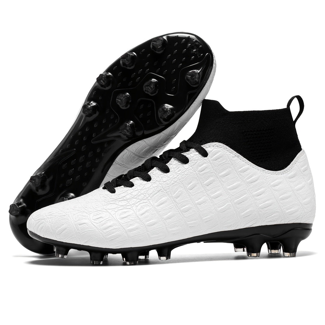 Men's Football Boots with Grip & High Ankle Design – Dario-White-7-State of Style