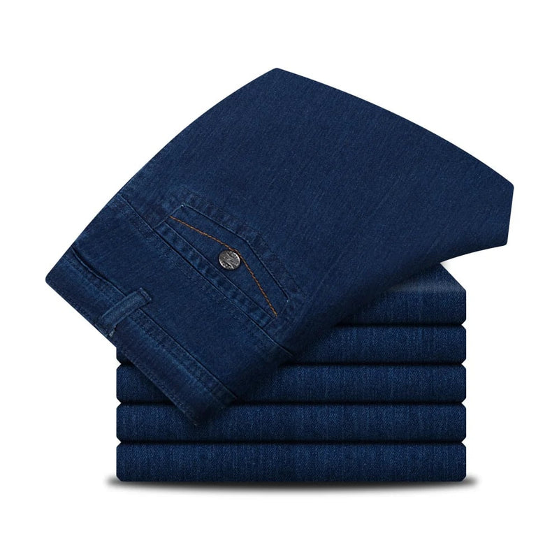 Men's High Waist Straight Leg Jeans – Tobias-Dark blue-30WX30L (50-60kg)-State of Style