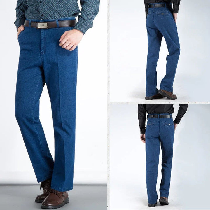 Men's High Waist Straight Leg Jeans – Tobias-Light blue-30WX30L (50-60kg)-State of Style
