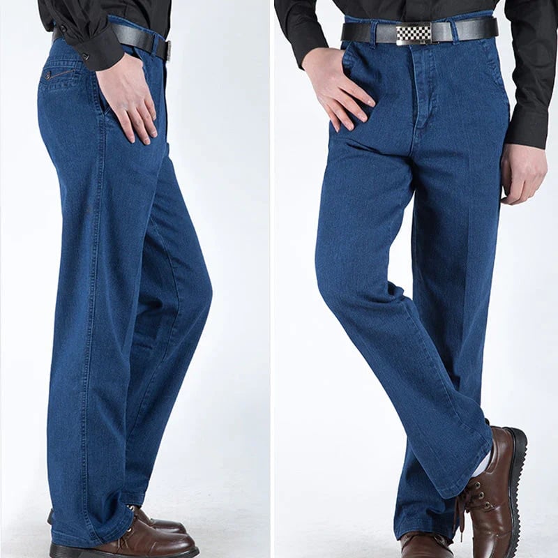 Men's High Waist Straight Leg Jeans – Tobias-Light blue-30WX30L (50-60kg)-State of Style