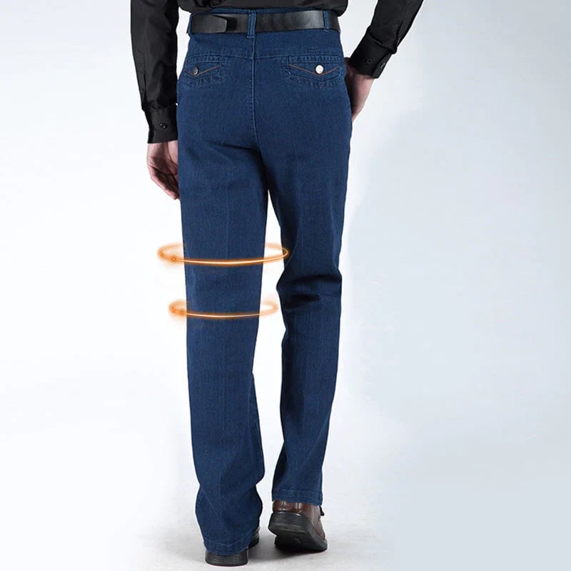 Men's High Waist Straight Leg Jeans – Tobias-Light blue-30WX30L (50-60kg)-State of Style