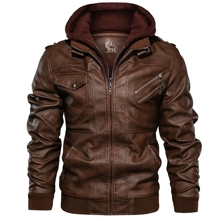 Men's learning jacket with detachable hood - Ryder-Brown-S-State of Style